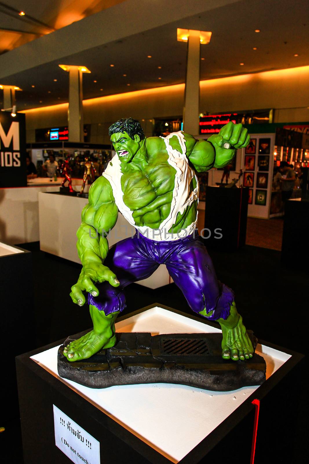 Bangkok - May 2: A Hulk model in Thailand Comic Con 2015 on May 2, 2015 at Siam Paragon, Bangkok, Thailand.