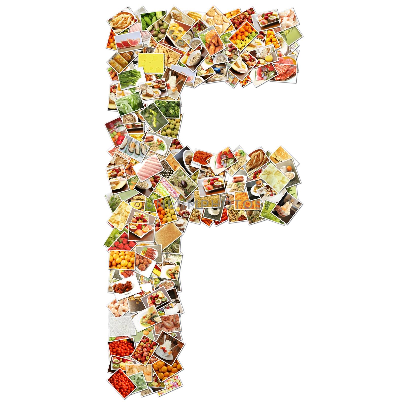 Letter F Uppercase Font Shape Alphabet Collage