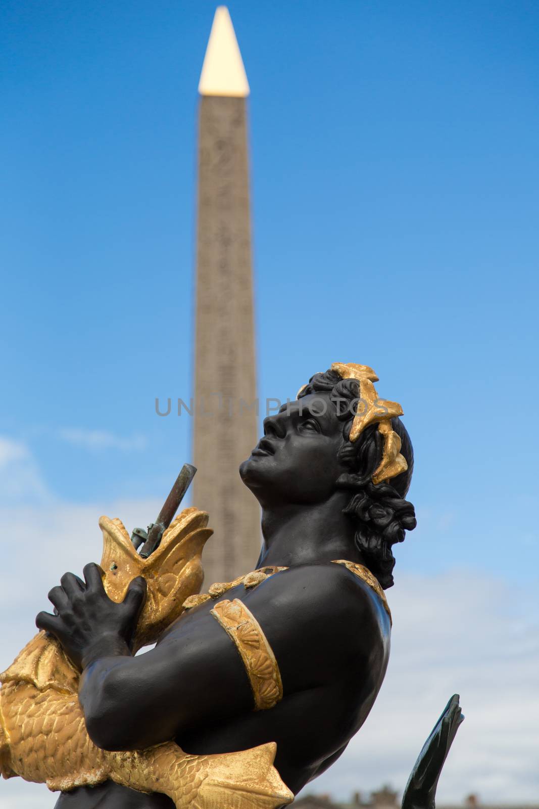 The fountain at the place de la concorde in Paris