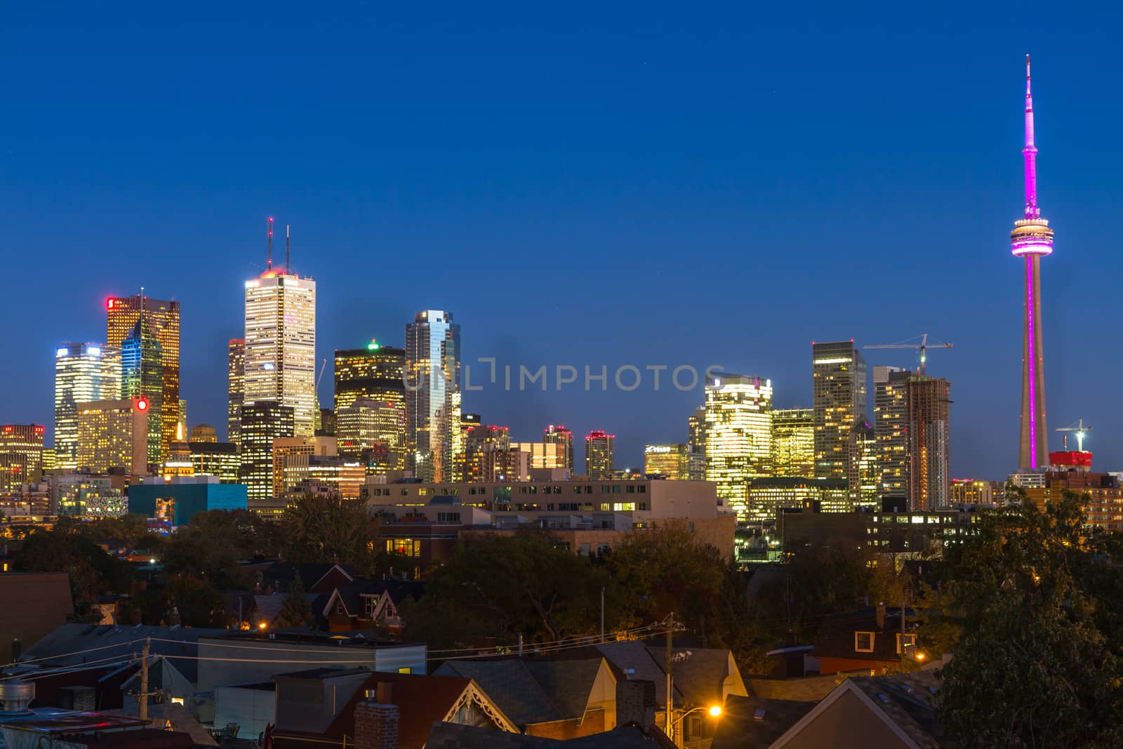 This photo was shot from Toronto city in autumn.