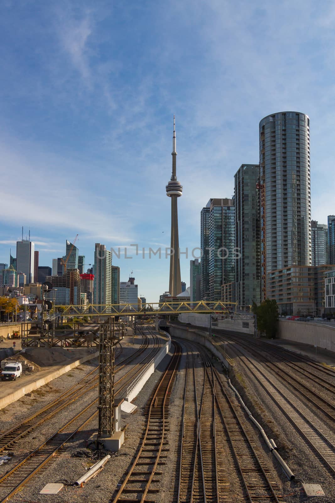 This photo was shot from Toronto city in autumn.