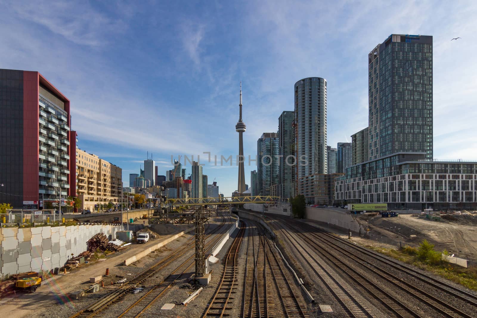 This photo was shot from Toronto city in autumn.