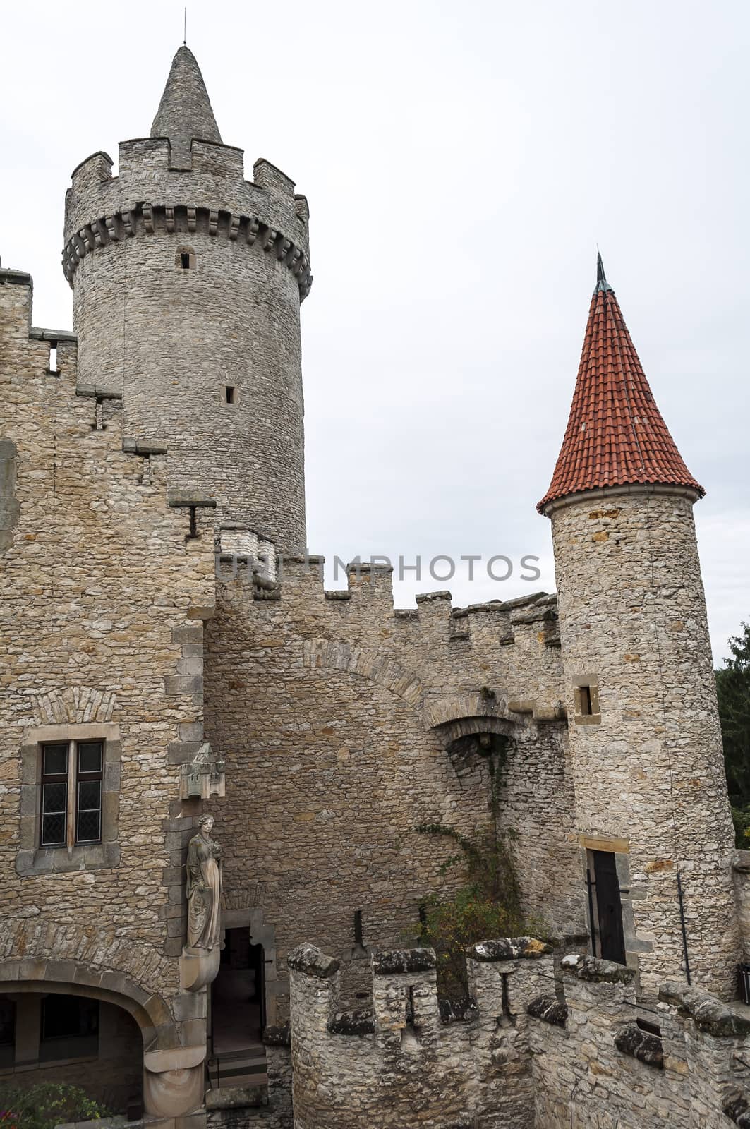 Medieval Kokorin castle in the Czech Republic.