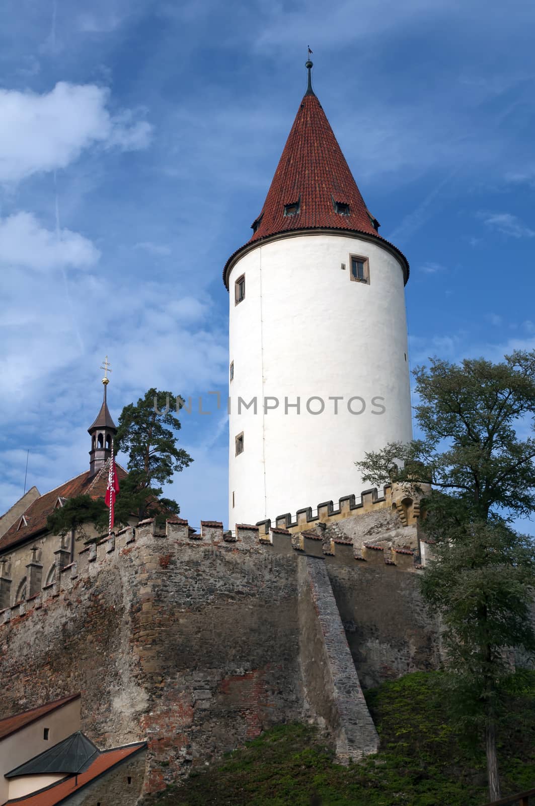 Medieval Krivoklat castle in Central Bohemia, Czech Republic.