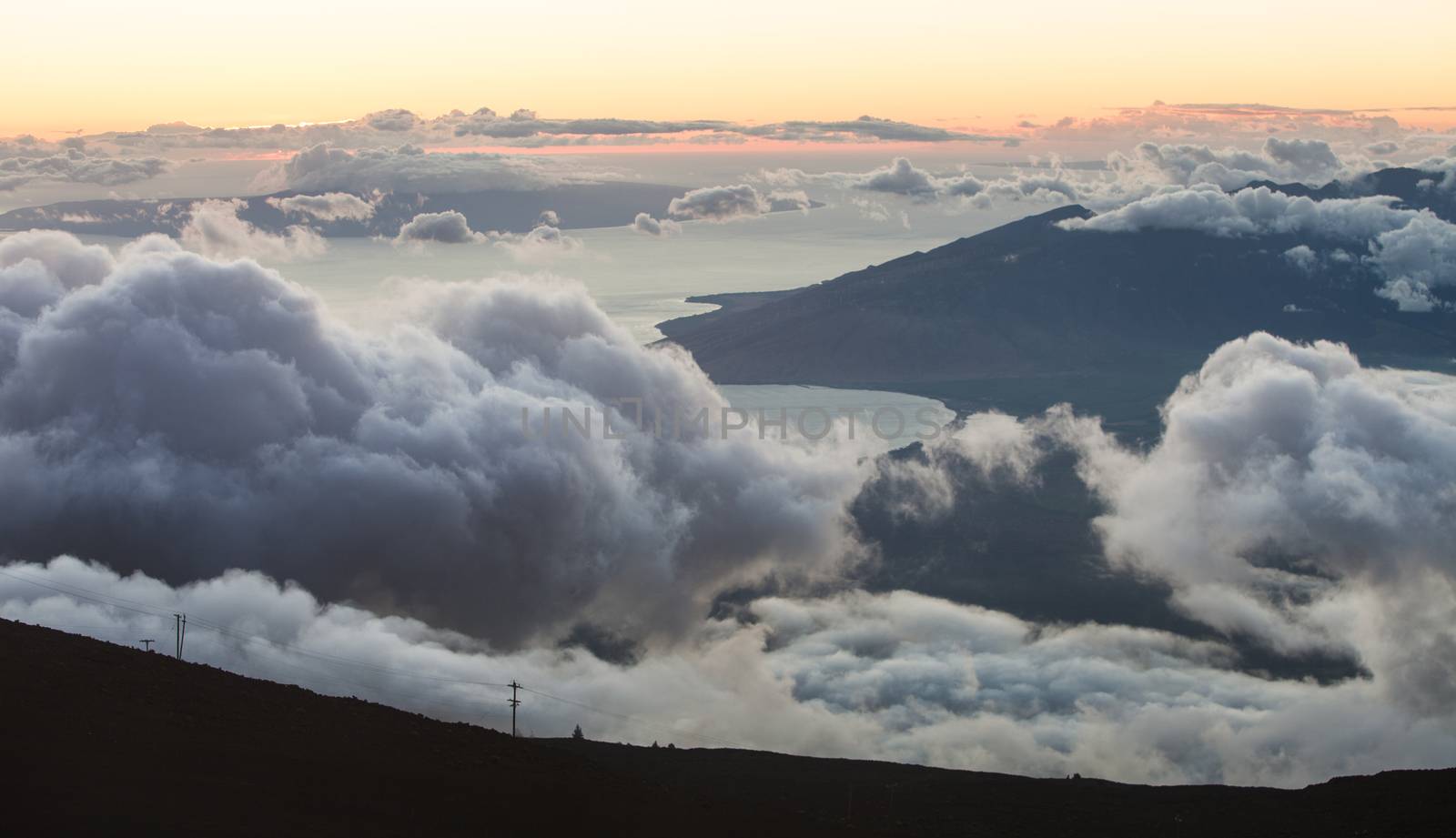 View from above clouds in Muai mountains