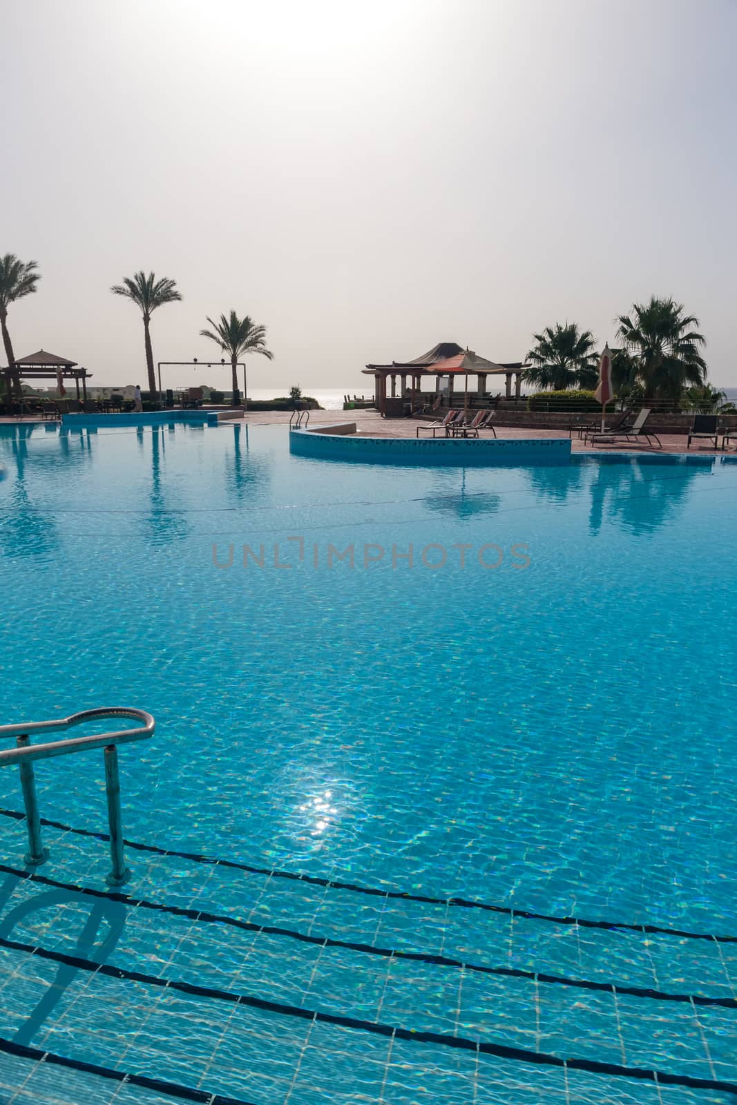 Luxury nice hotel swimming pool in the Egypt. by master1305