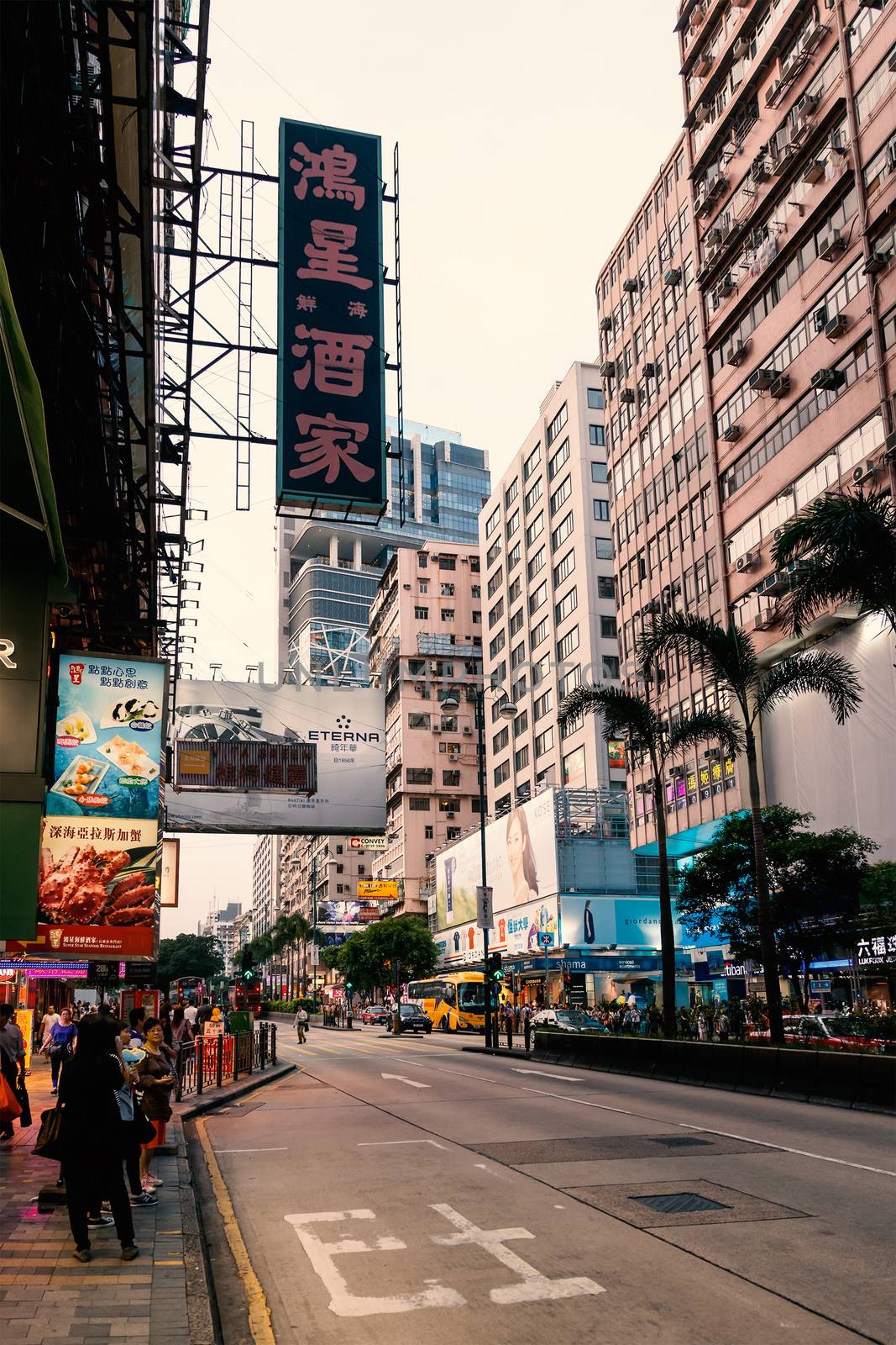 Beautiful view of street movement in Hongkong