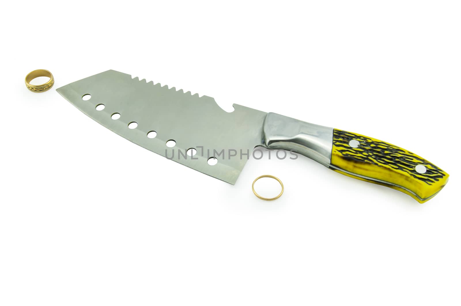Meat cleaver knife isolated on white background. For your commercial and editorial use.