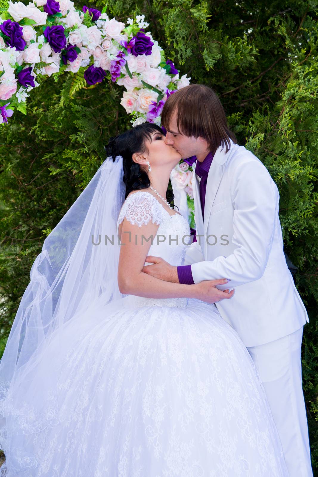 beautiful wedding bride and groom by serhii_lohvyniuk