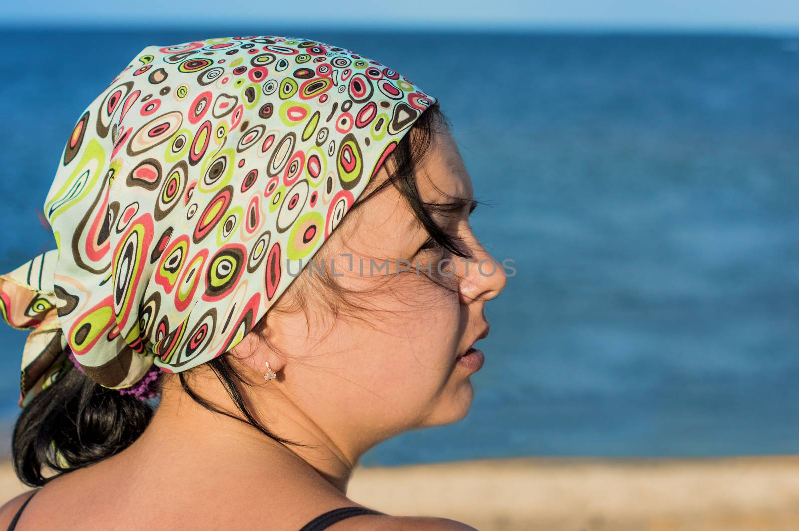 Woman on the beach by serhii_lohvyniuk