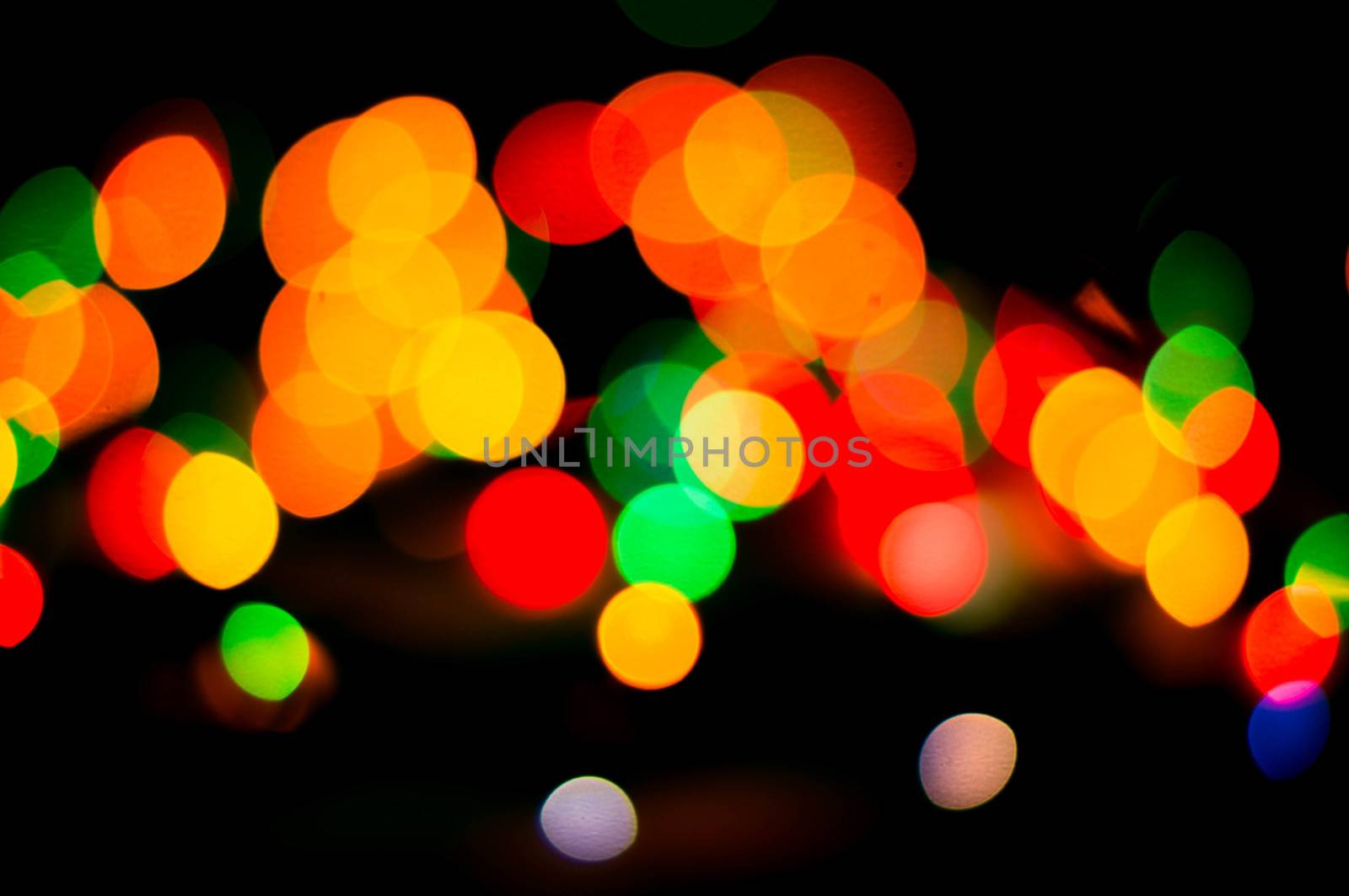 bokeh of christmas lights , abstract background by serhii_lohvyniuk