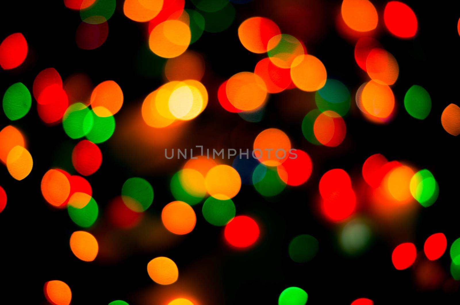 bokeh of christmas lights , abstract background by serhii_lohvyniuk