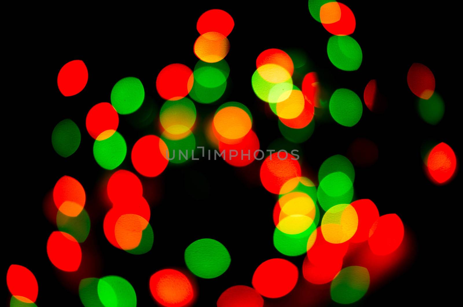 bokeh of christmas lights , abstract background by serhii_lohvyniuk