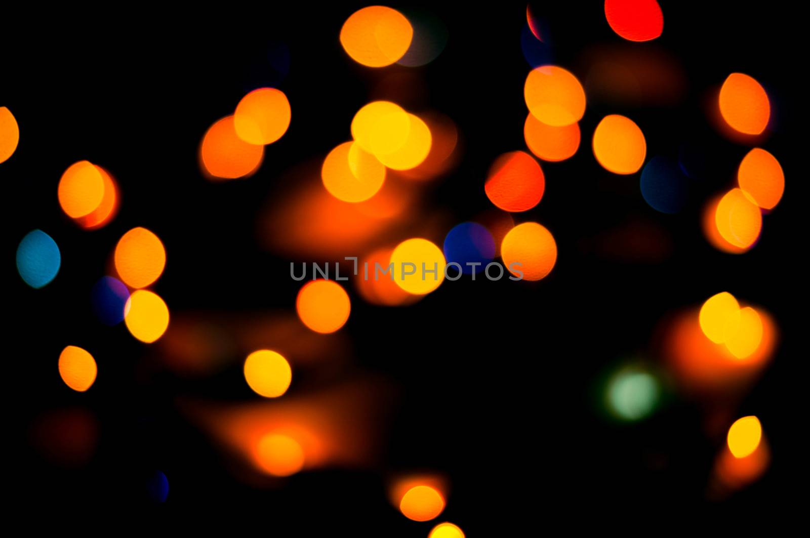 bokeh of christmas lights , abstract background by serhii_lohvyniuk