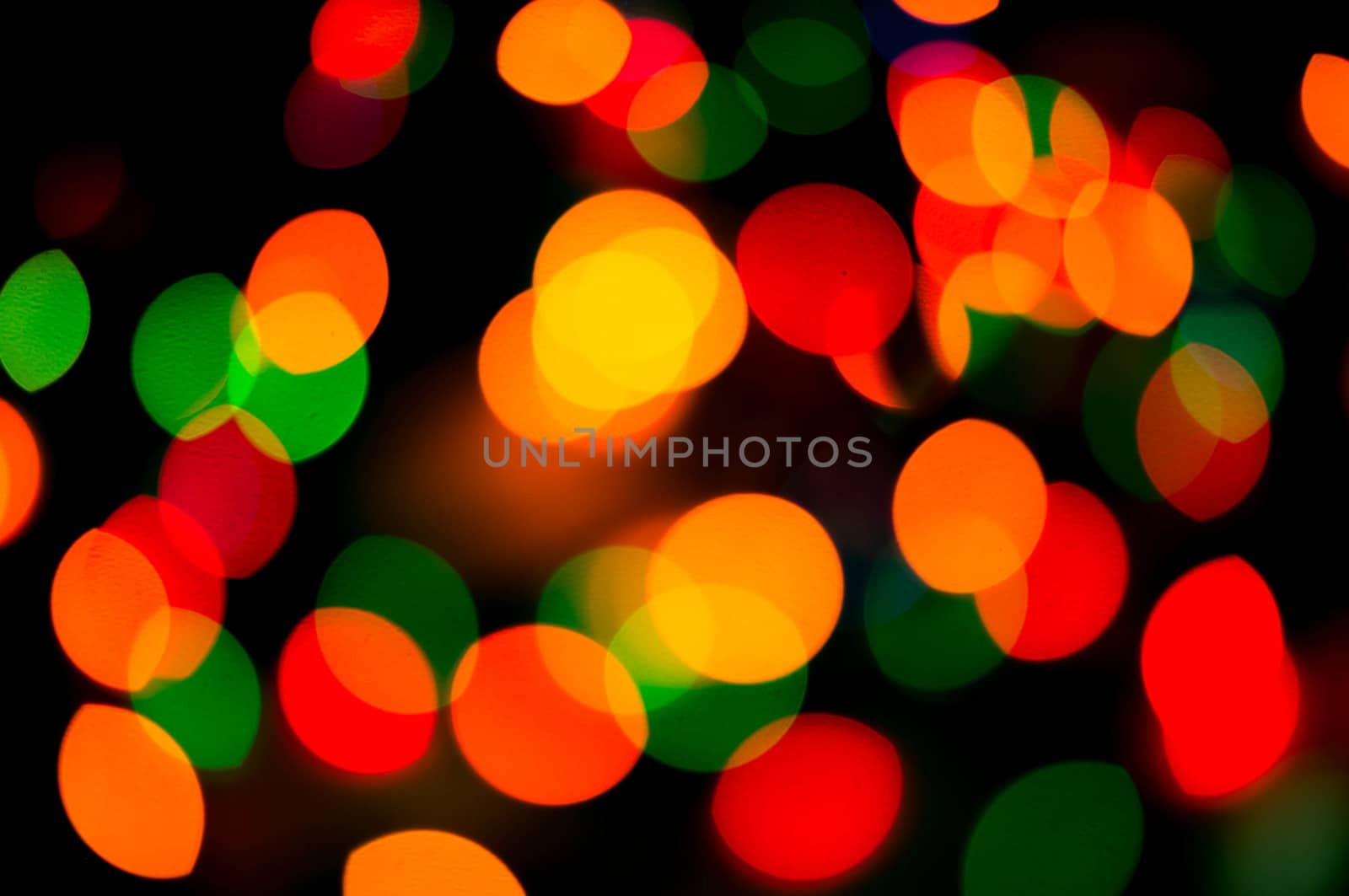 bokeh of christmas lights , abstract background by serhii_lohvyniuk