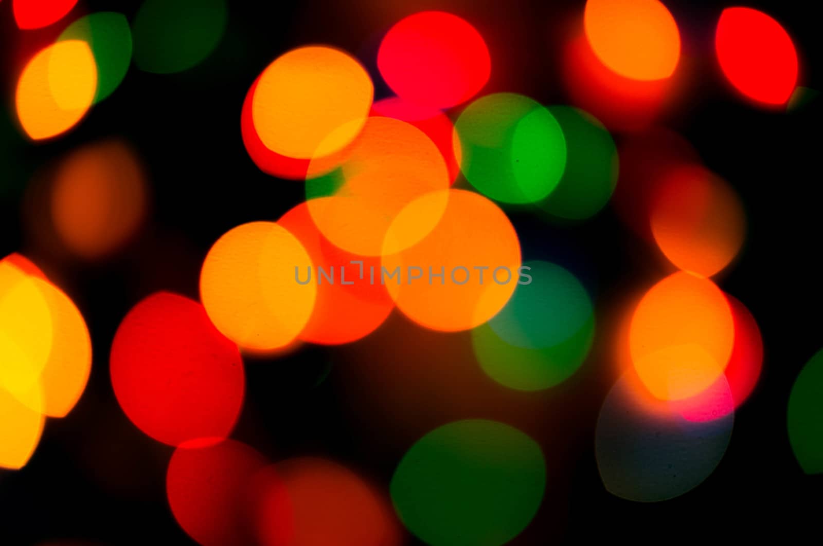 bokeh of christmas lights , abstract background by serhii_lohvyniuk