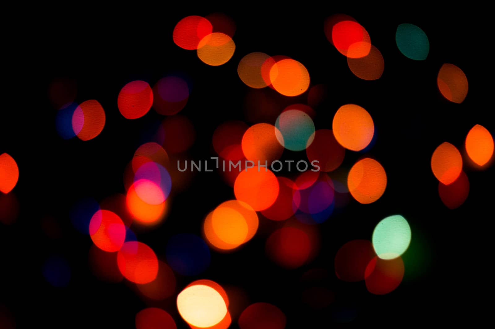 bokeh of christmas lights , abstract background by serhii_lohvyniuk