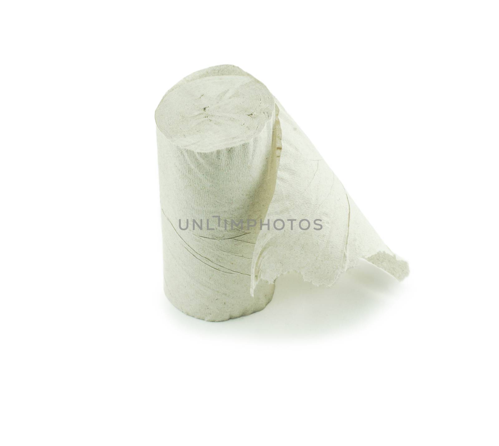 Simple toilet paper on white background by serhii_lohvyniuk