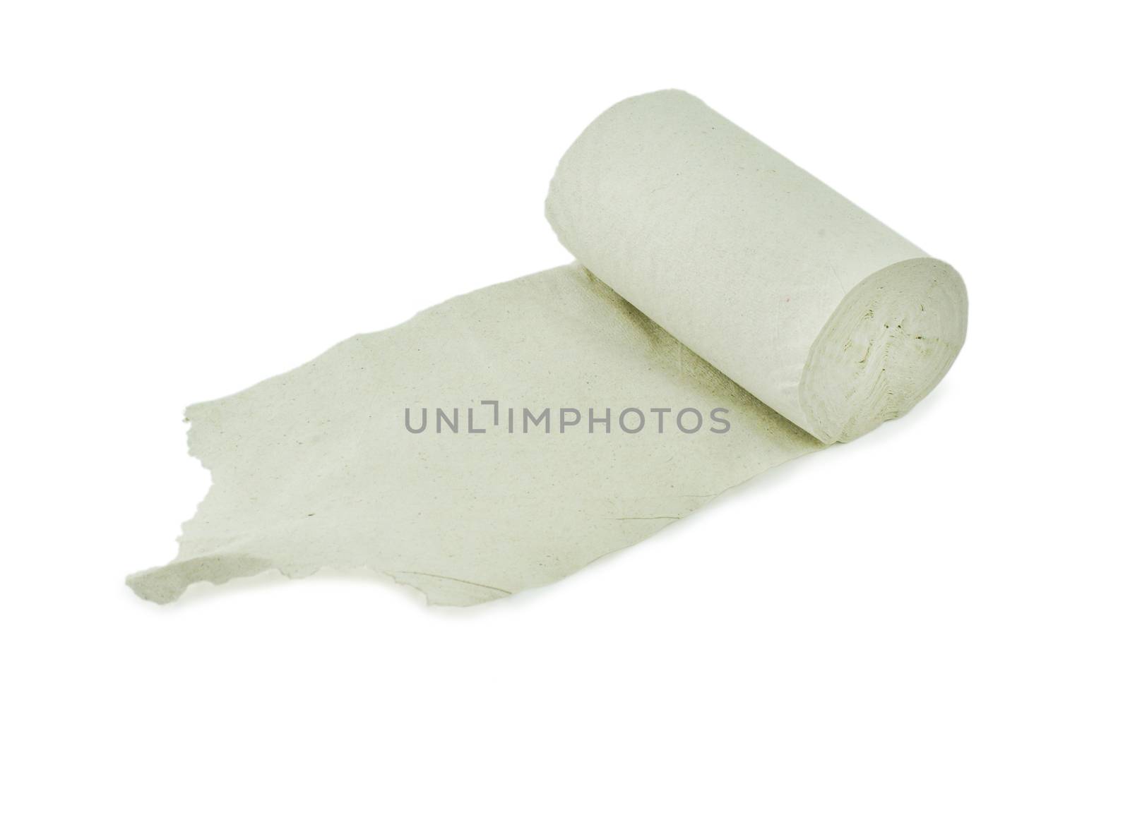 Simple toilet paper on white background by serhii_lohvyniuk