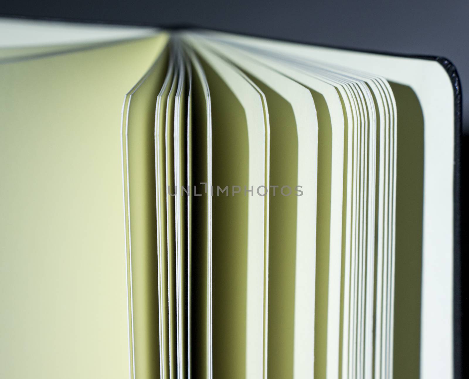 open book with incident light from the side on desk by serhii_lohvyniuk