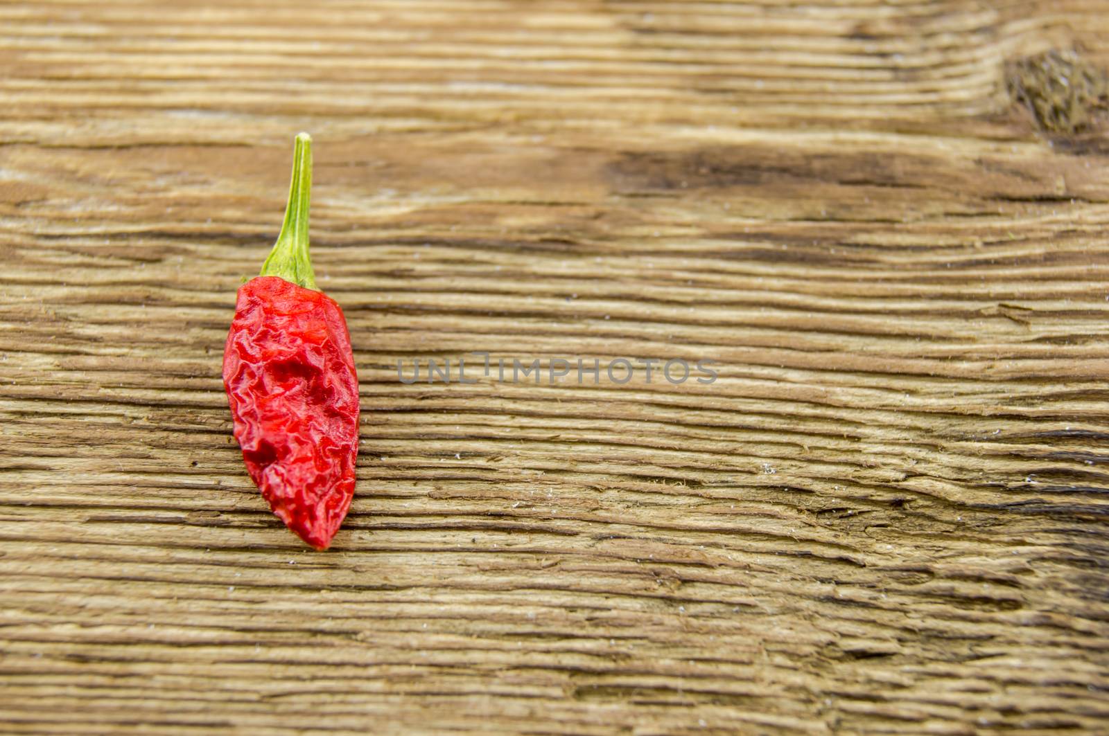 chili pepper on wood background by serhii_lohvyniuk