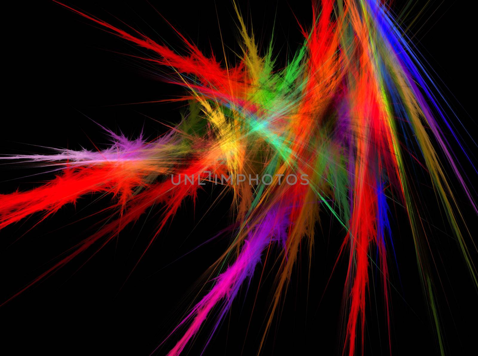 Abstract grungy colorful strokes of paint on a black background.With space for text by serhii_lohvyniuk