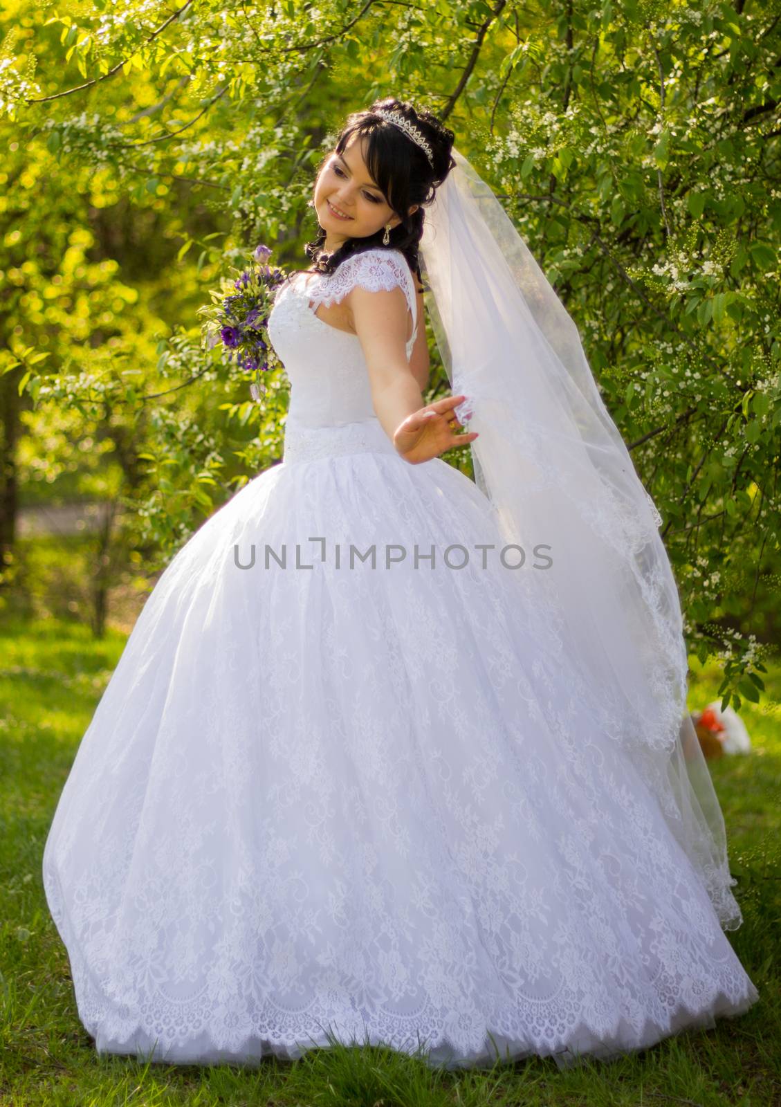 Beautiful bride posing in her wedding day by serhii_lohvyniuk