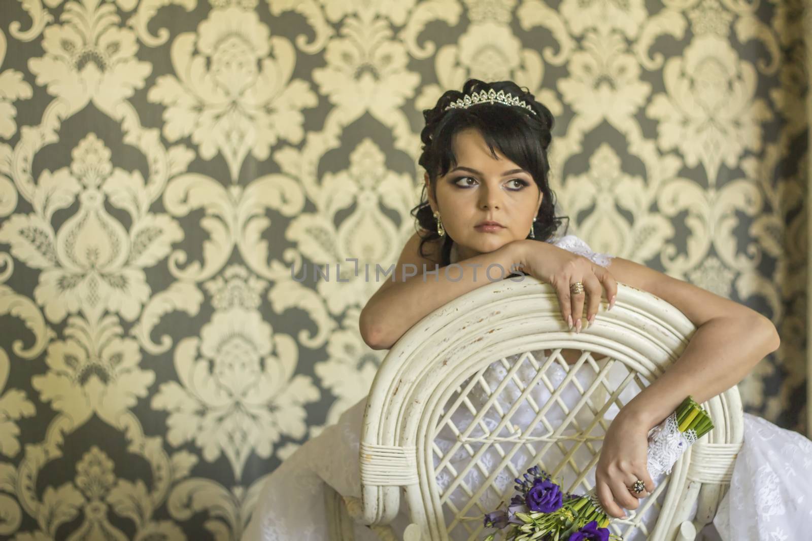 Sad beauty bride. For your commercial and editorial use.