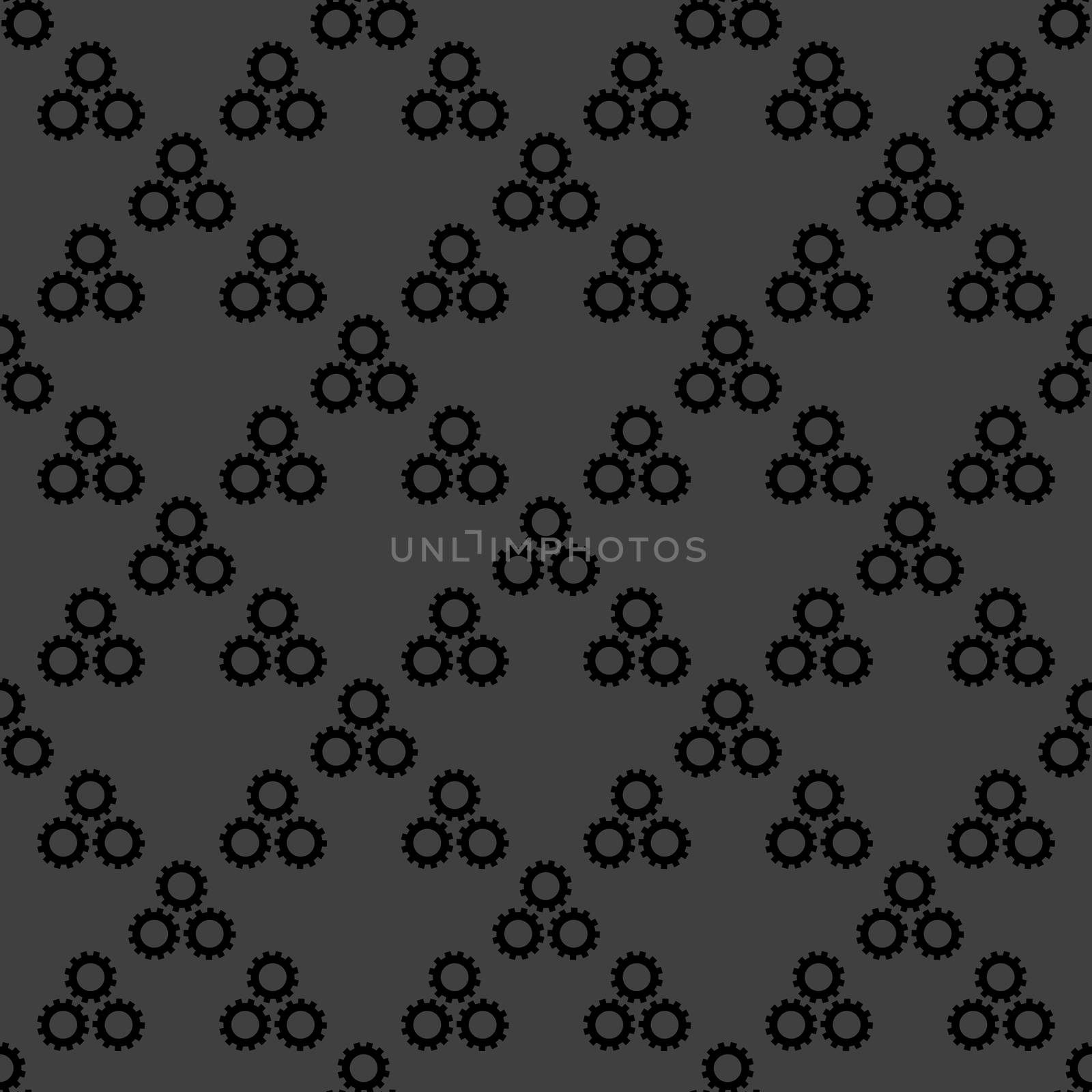 Settings Sign web icon. flat design. Seamless gray pattern. by serhii_lohvyniuk