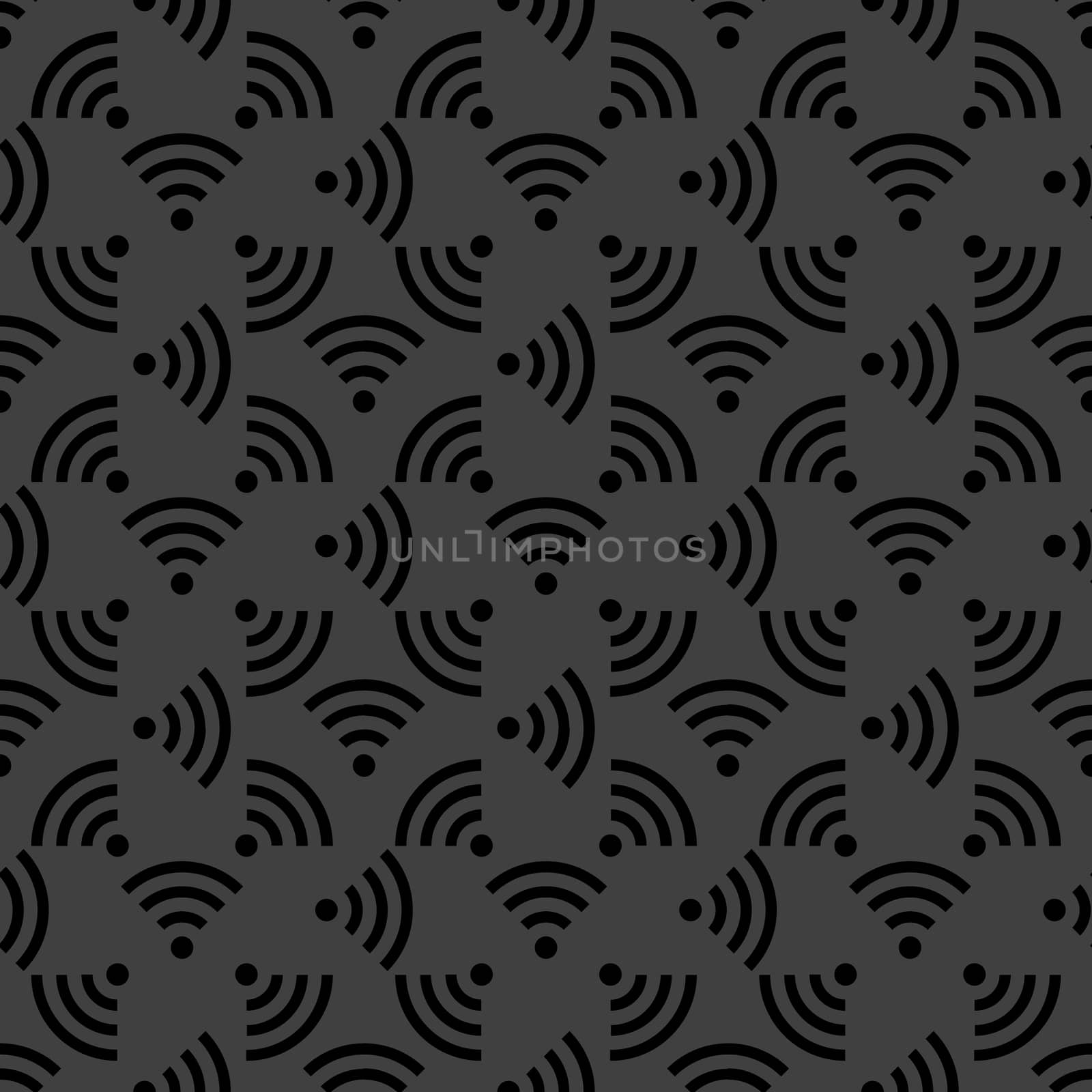 WI-FI web icon. flat design. Seamless gray pattern. by serhii_lohvyniuk