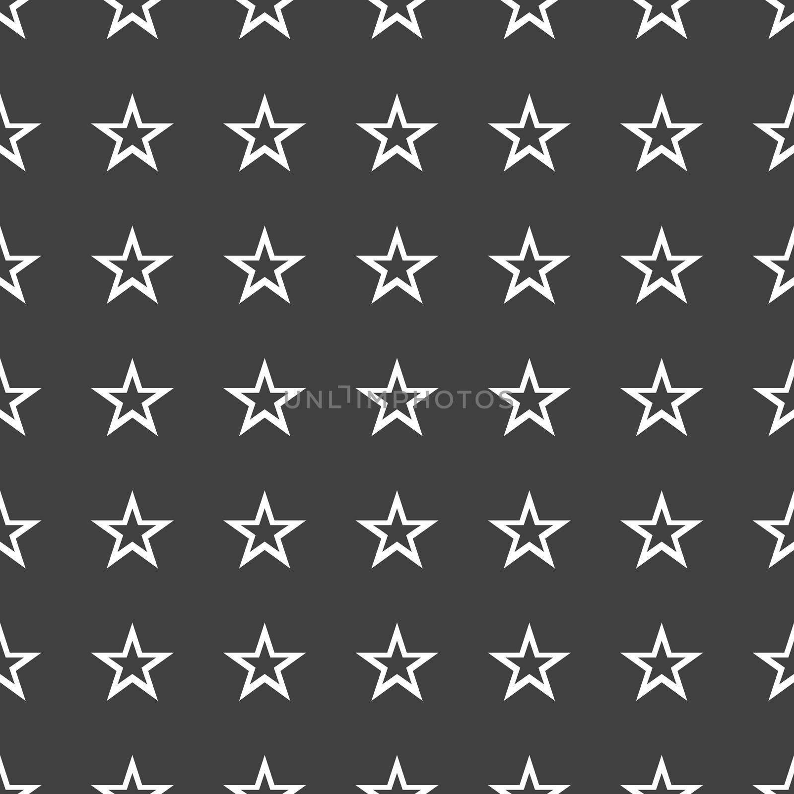 star web icon. flat design. Seamless gray pattern.