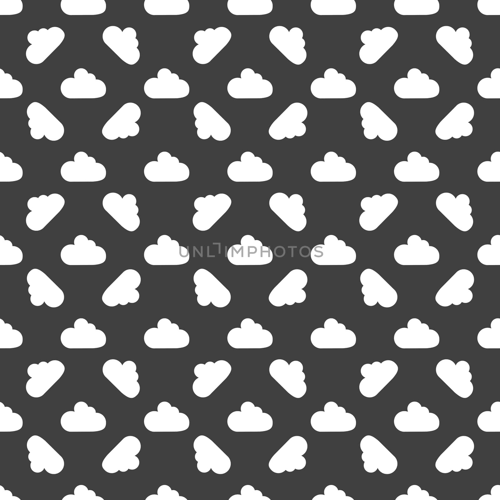 Cloud download application web icon. Seamless pattern.