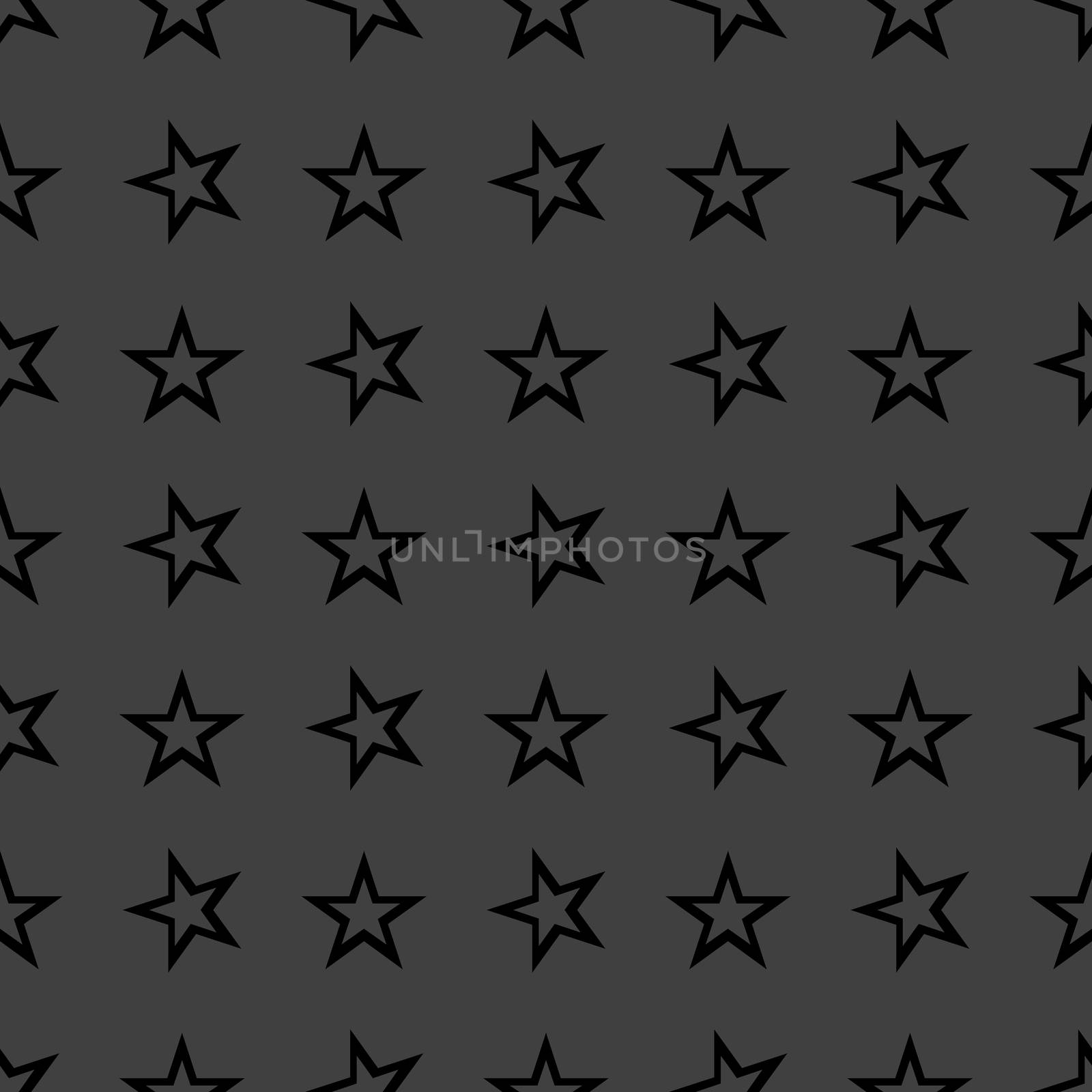 star web icon. flat design. Seamless gray pattern.