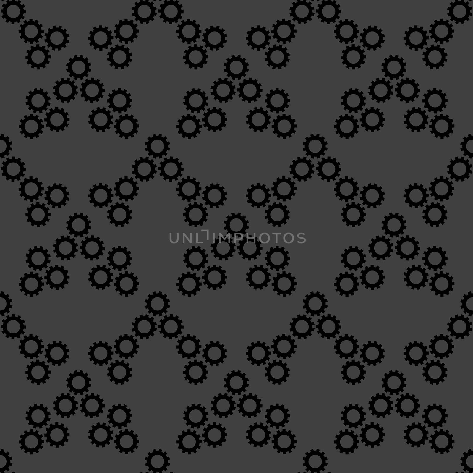 Settings Sign web icon. flat design. Seamless gray pattern. by serhii_lohvyniuk