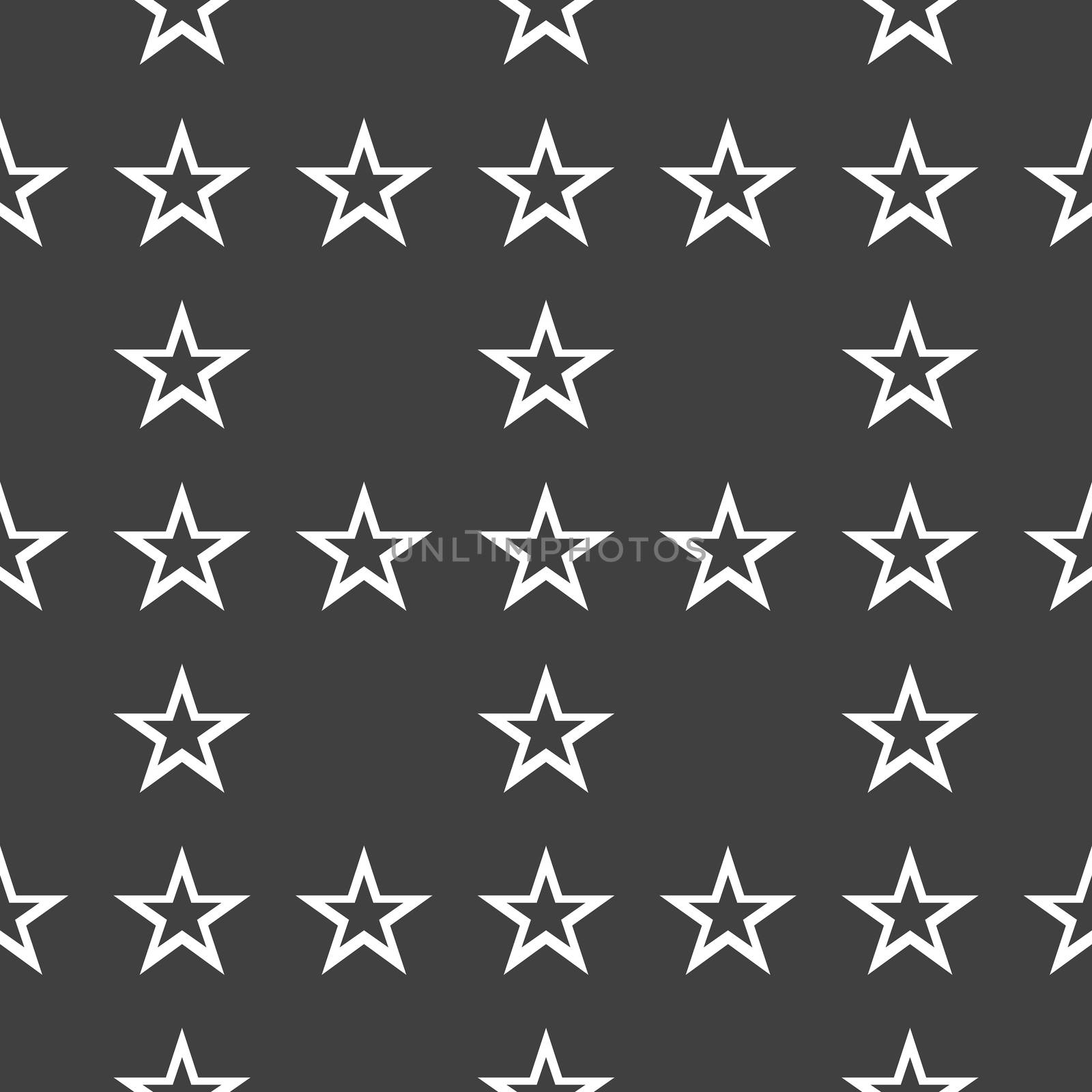 star web icon. flat design. Seamless gray pattern. by serhii_lohvyniuk