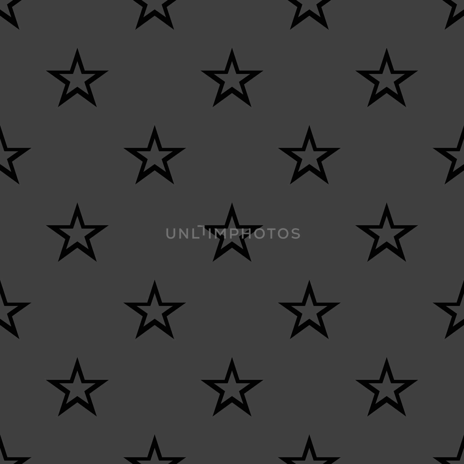 star web icon. flat design. Seamless gray pattern.