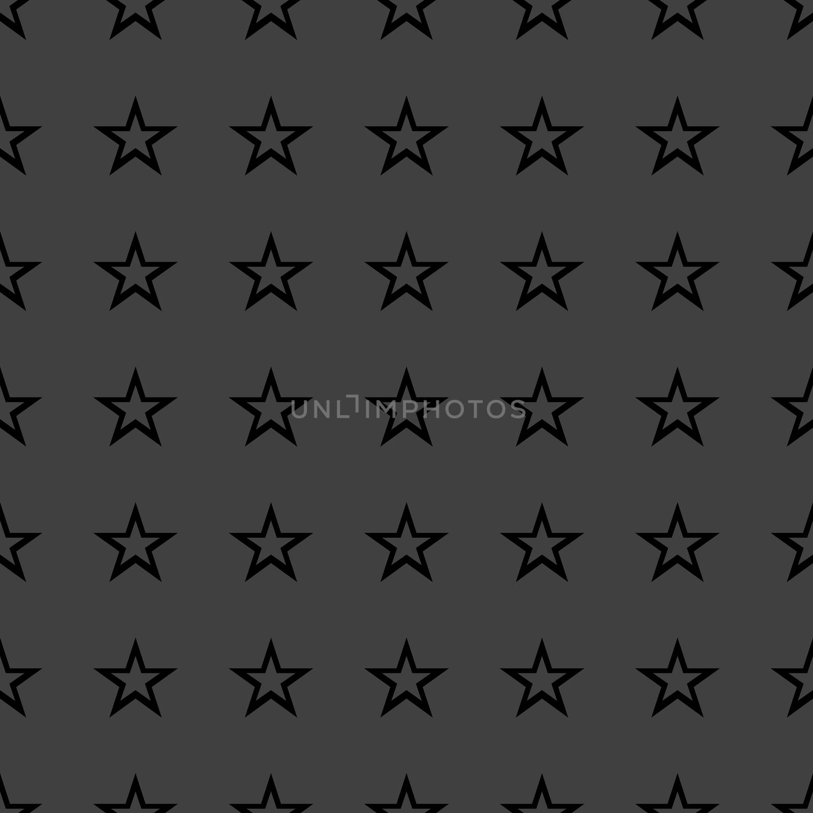 star web icon. flat design. Seamless gray pattern.