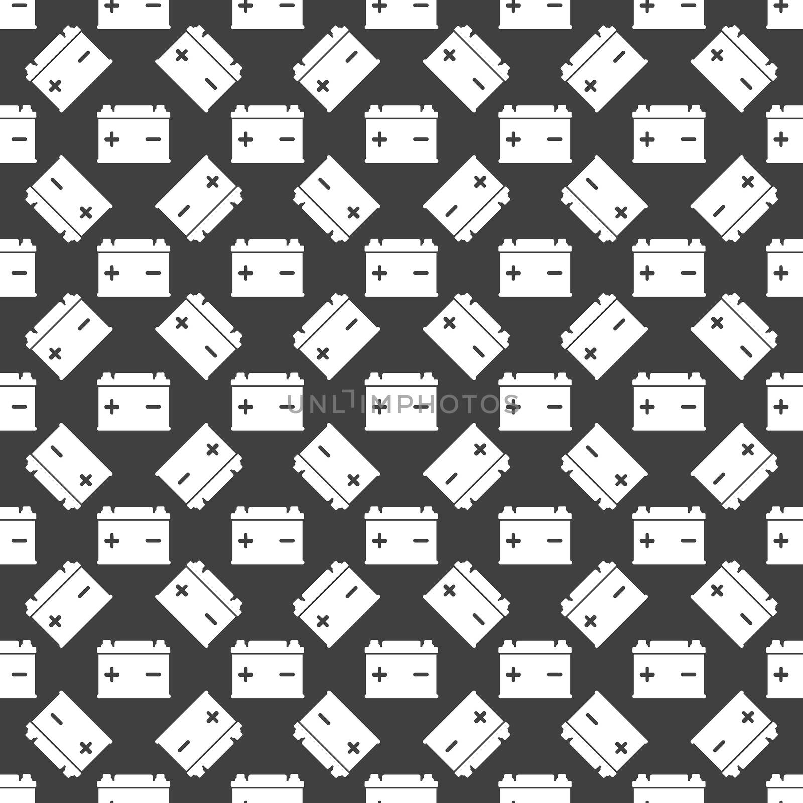 Car battery web icon. flat design. Seamless gray pattern. by serhii_lohvyniuk