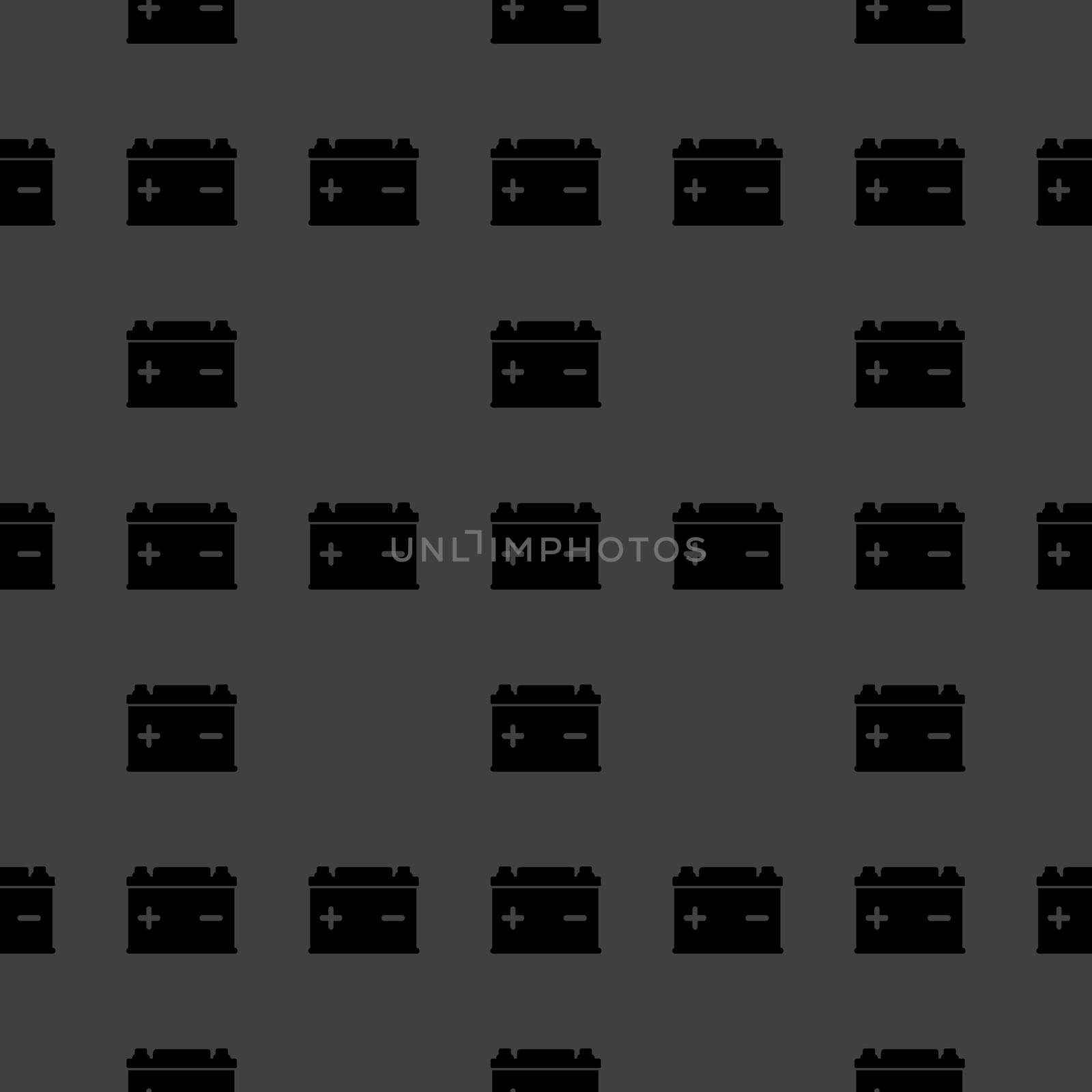 Car battery web icon. flat design. Seamless gray pattern. by serhii_lohvyniuk