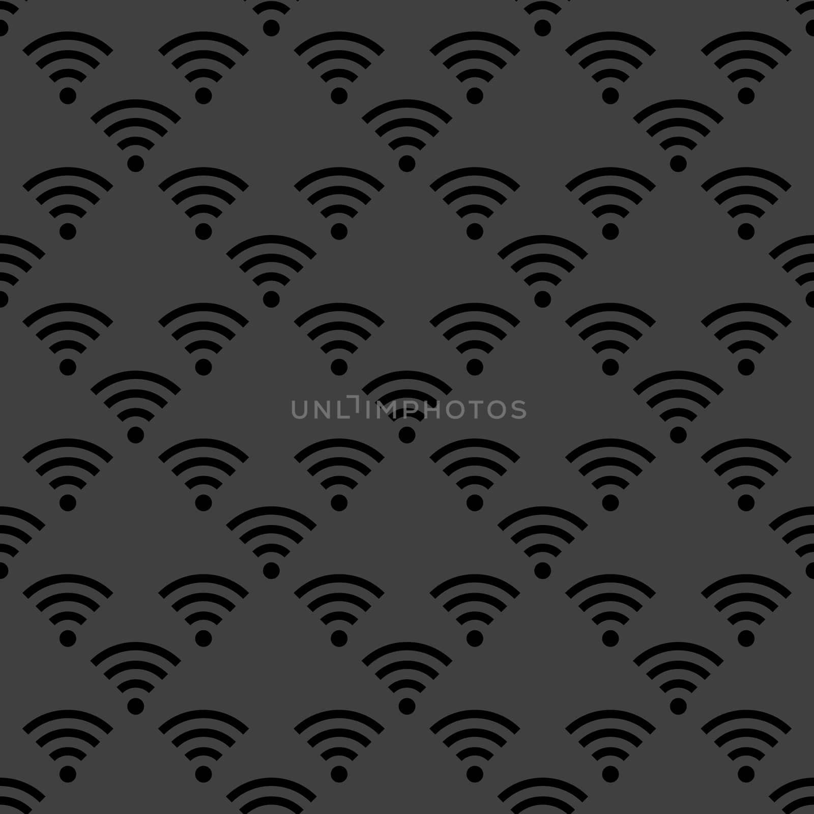 WI-FI web icon. flat design. Seamless gray pattern. by serhii_lohvyniuk