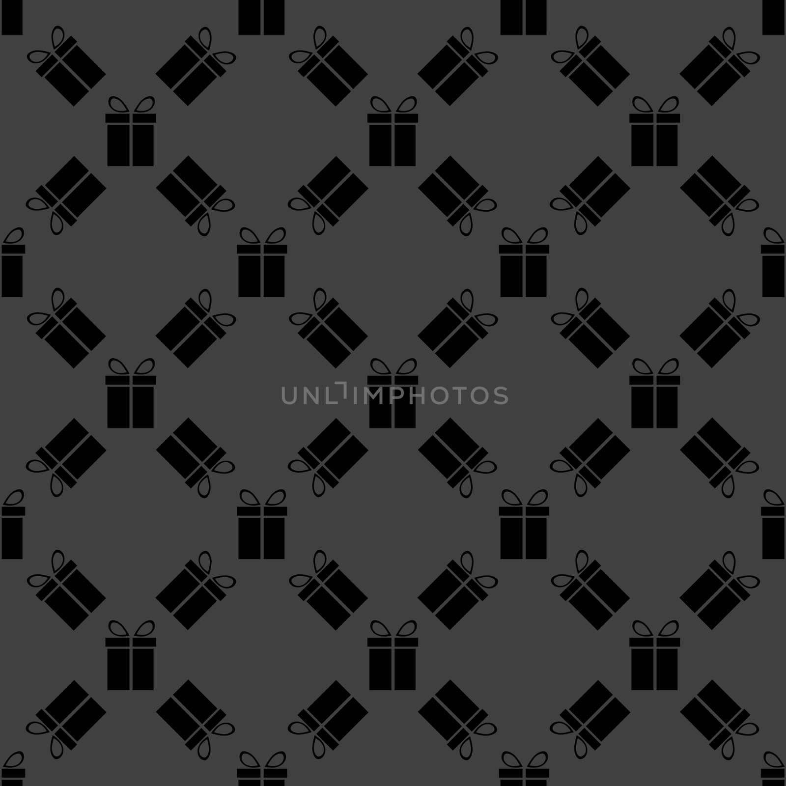 gift web icon. flat design. Seamless gray pattern. by serhii_lohvyniuk