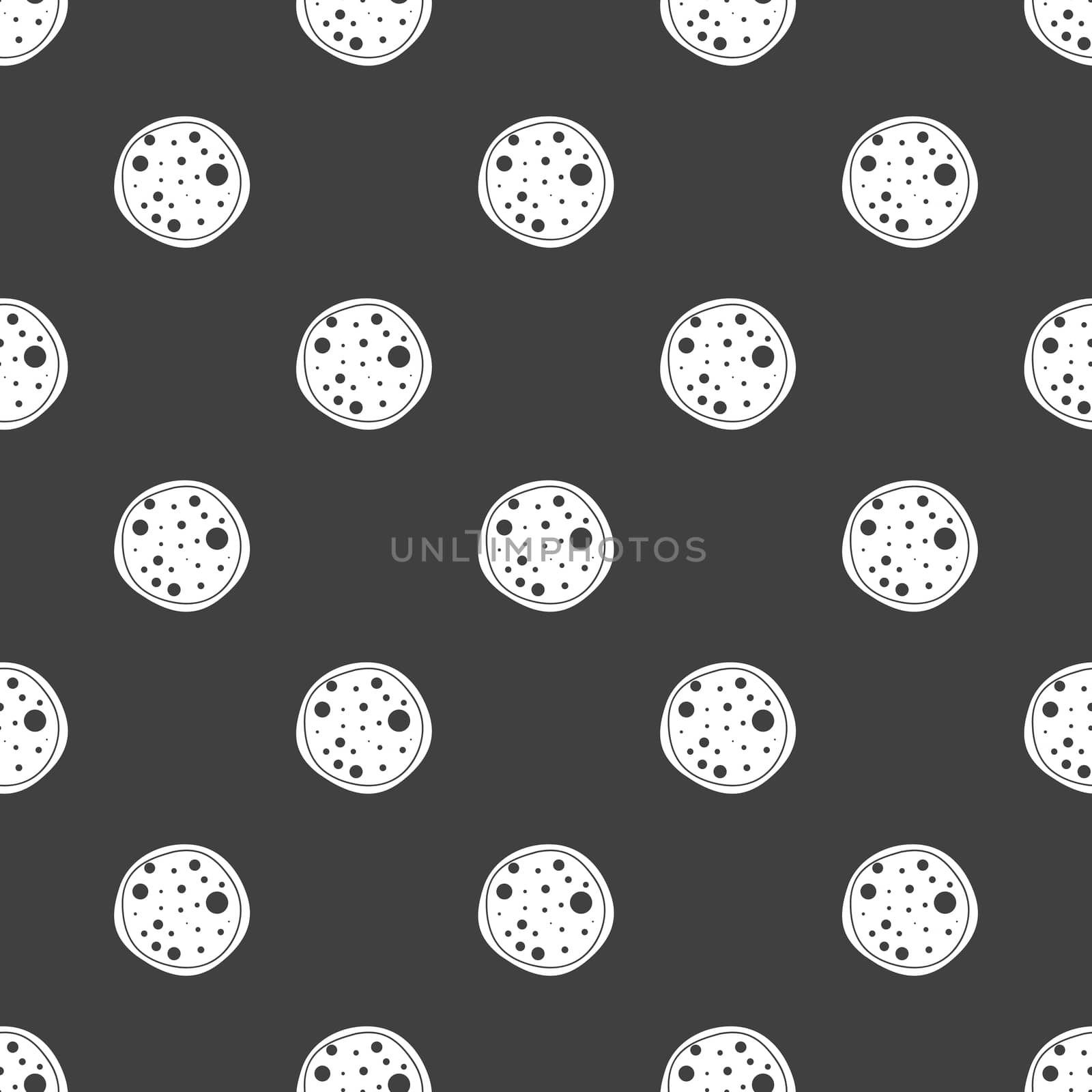 Pizza web icon. flat design. Seamless gray pattern.