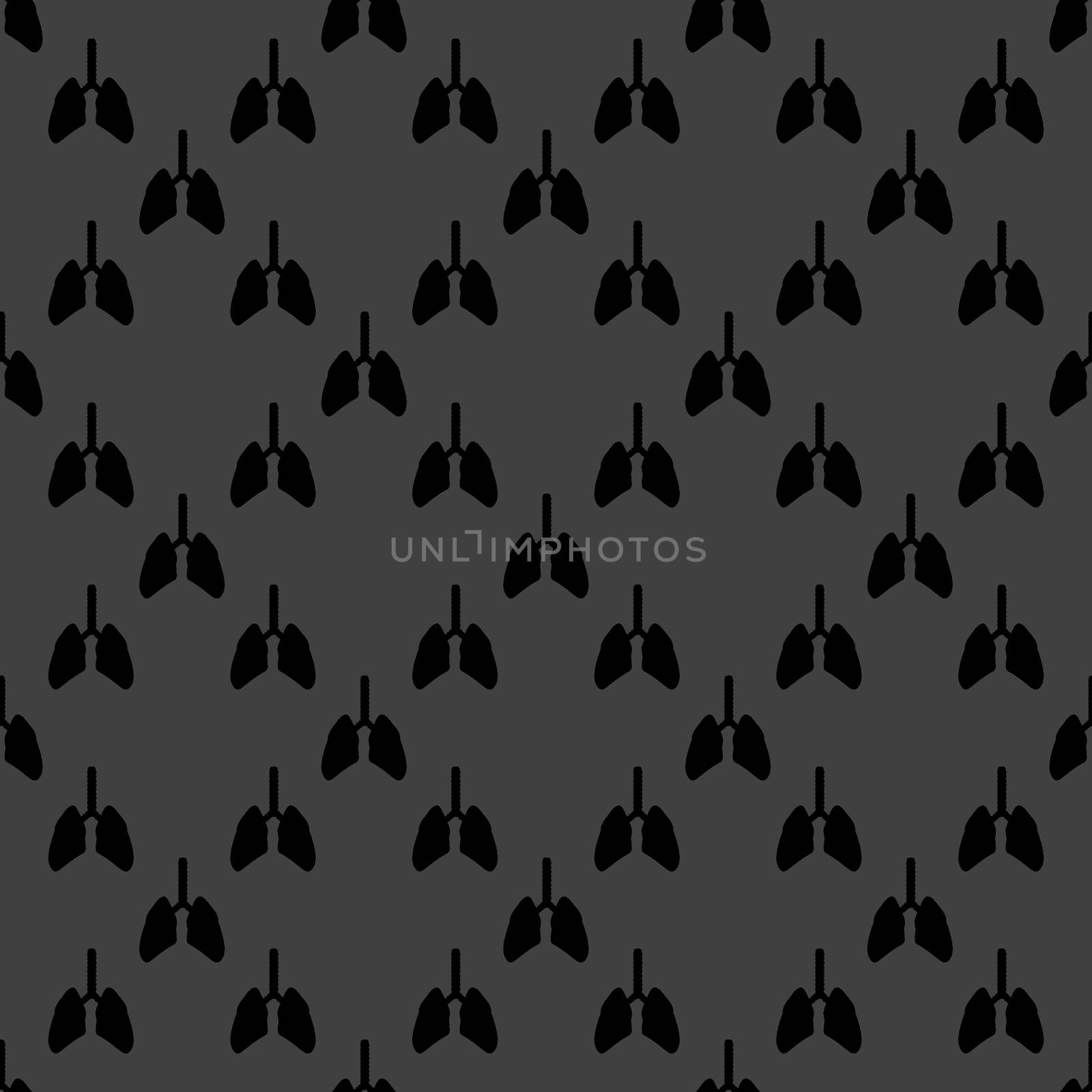 Human lung web icon. flat design. Seamless gray pattern.