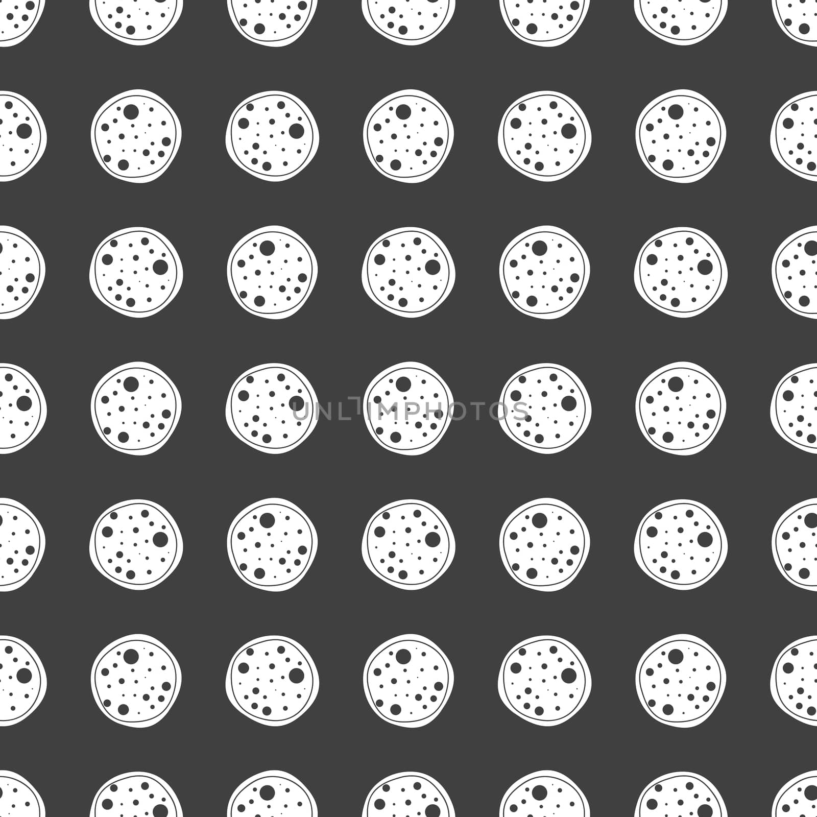 Pizza web icon. flat design. Seamless gray pattern. by serhii_lohvyniuk