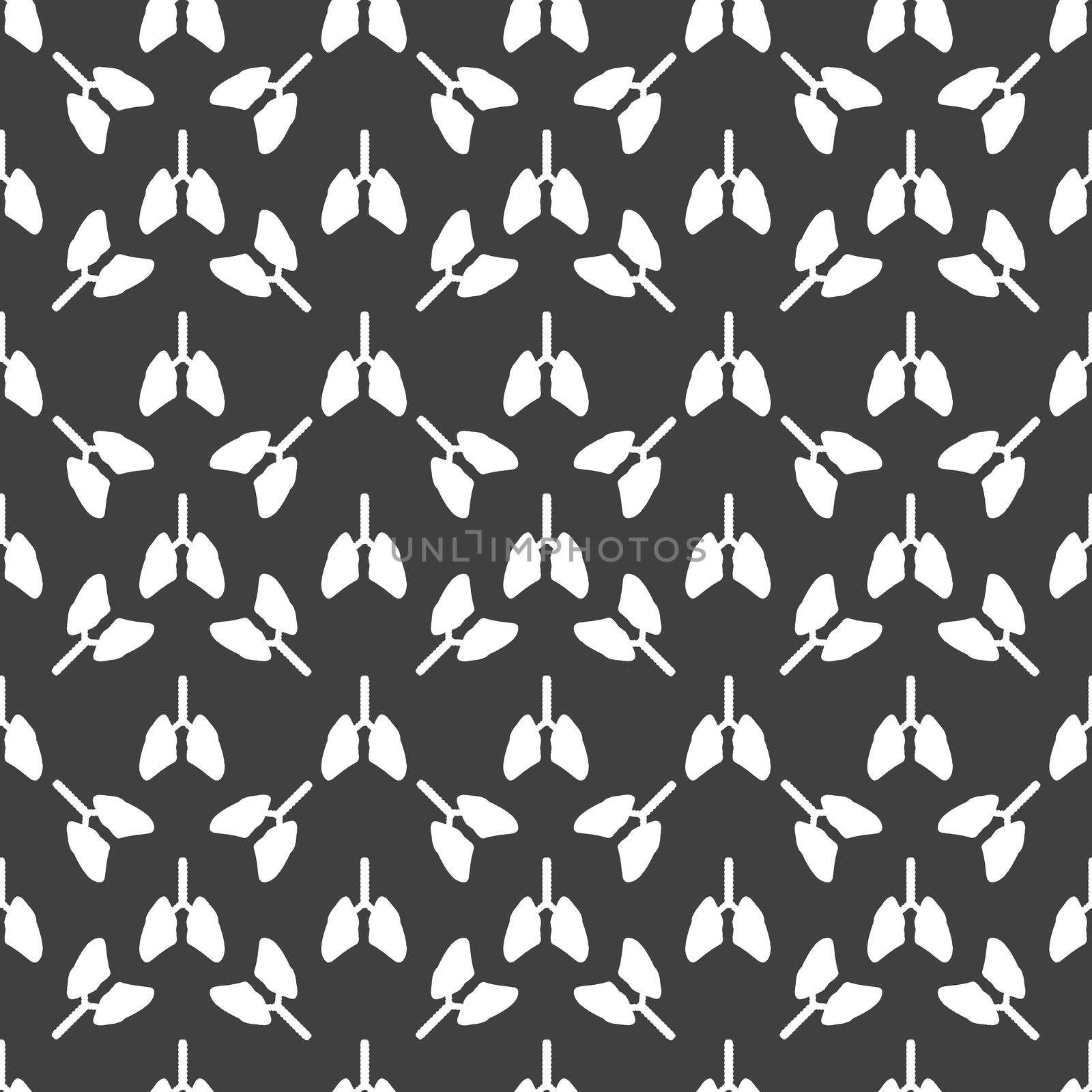 Human lung web icon. flat design. Seamless gray pattern. by serhii_lohvyniuk