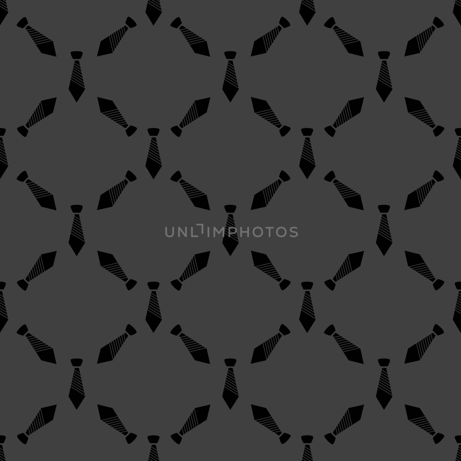 Hipster tie web icon. flat design. Seamless gray pattern. by serhii_lohvyniuk