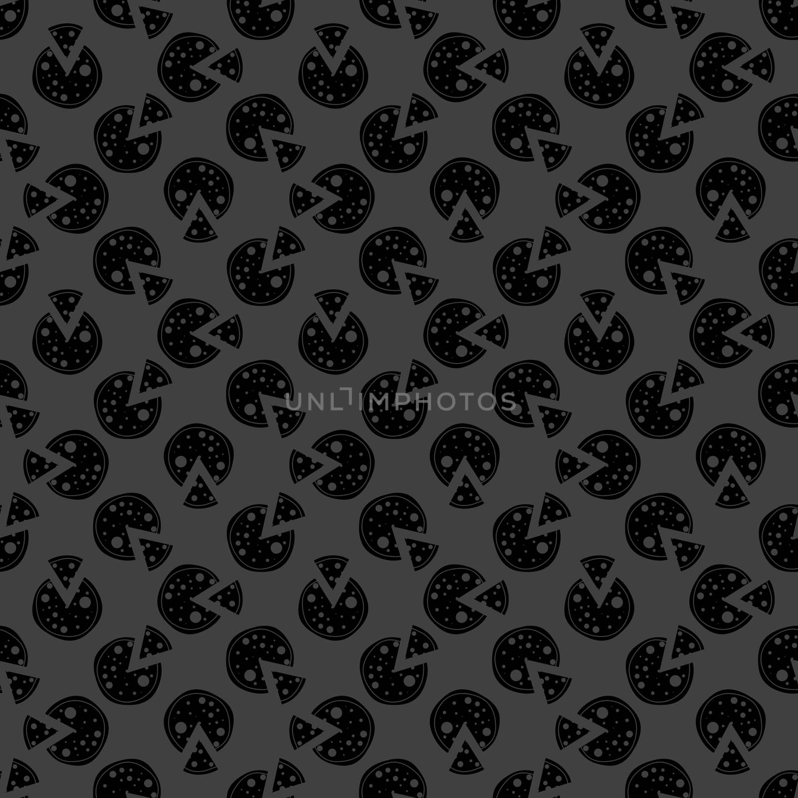 Pizza web icon. flat design. Seamless gray pattern. by serhii_lohvyniuk