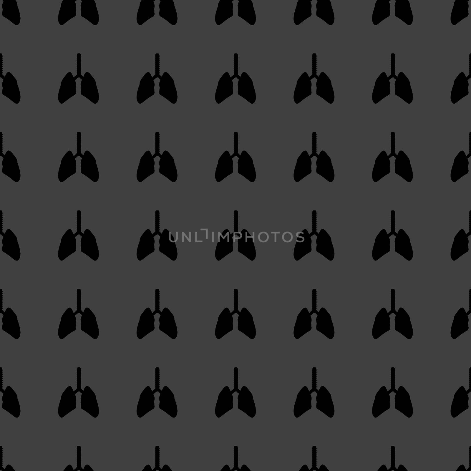 Human lung web icon. flat design. Seamless gray pattern. by serhii_lohvyniuk