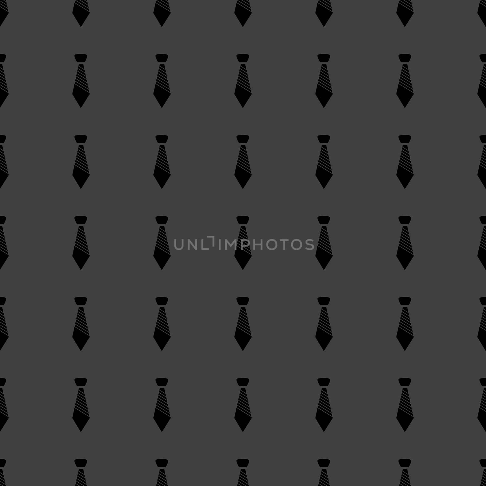 Hipster tie web icon. flat design. Seamless gray pattern. by serhii_lohvyniuk