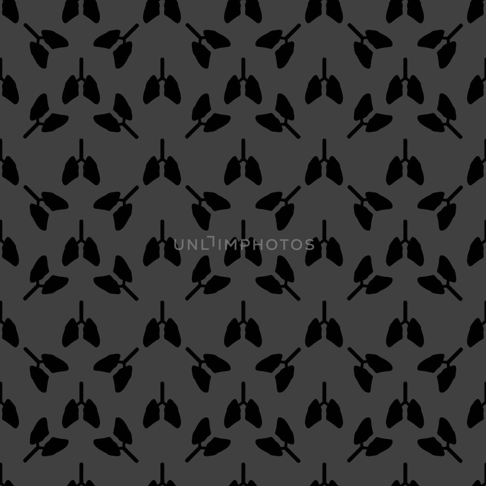 Human lung web icon. flat design. Seamless gray pattern.